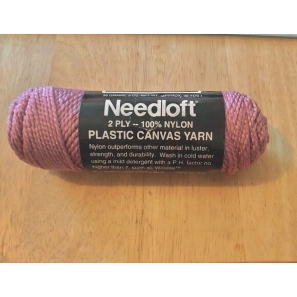 Needloft Lavender Plastic Canvas Yarn 2 Nylon 92 Yards - Picture 1 of 5